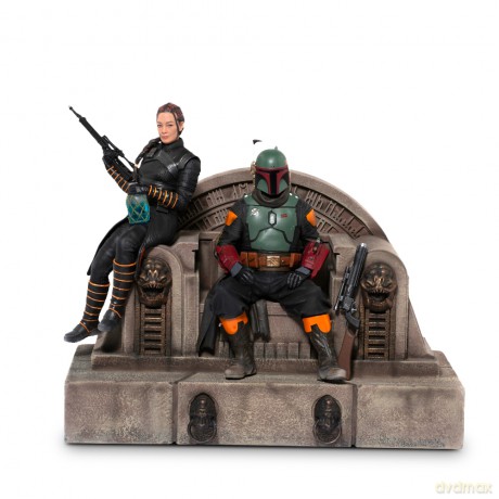 Star Wars - Boba Fett and Fennec Shand on Throne Statue Delux Art Scale 1/10 [FIGURKA]