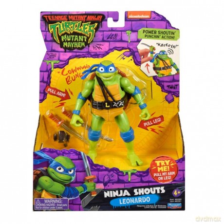 Turtles Mutant Mayhem - Power Sounds 14cm - Leonardo [FIGURKA]