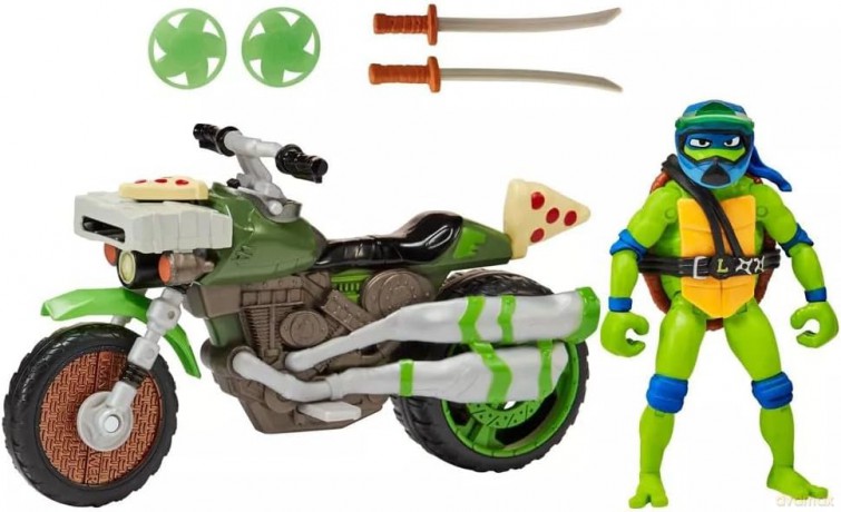 Turtles Mutant Mayhem - Vehicle with Figur - Leonardo [FIGURKA]