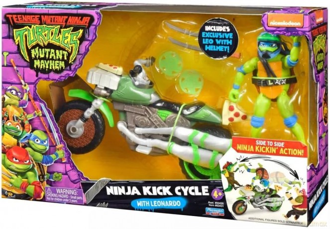 Turtles Mutant Mayhem - Vehicle with Figur - Leonardo [FIGURKA]