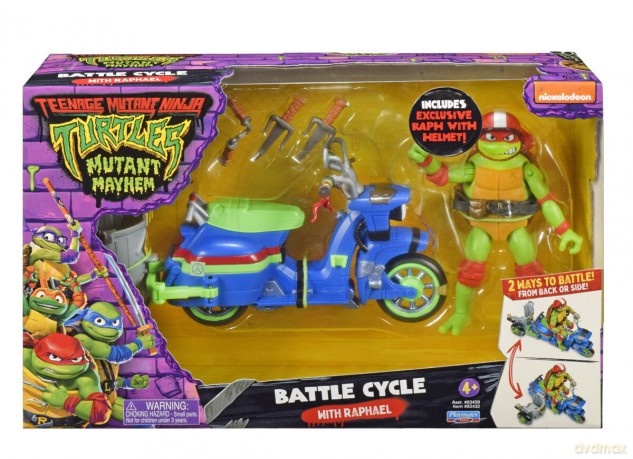 Turtles Mutant Mayhem - Vehicle with Figur - Raphael [FIGURKA]