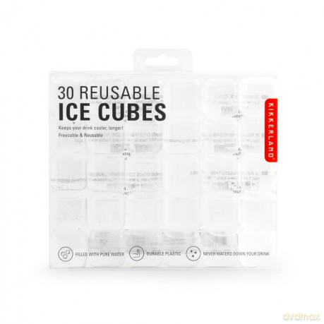 30 kostek lodu wielokrotnego użytku Clear Reusable Ice Cubes S/30