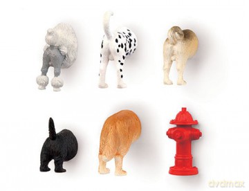 Dog Butt Magnets 6 Per Set