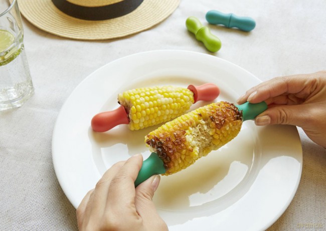 Rainbow Corn Holders S/6 (Cu304)