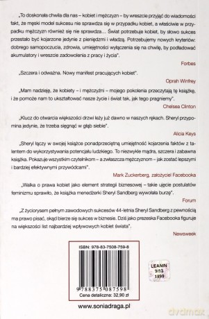 Włącz się do gry. Kobiety, praca i chęć przywództwa - Sandberg Sheryl [KSIĄŻKA]