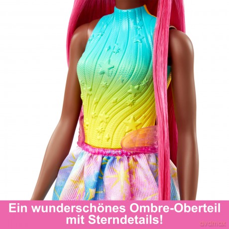 Barbie Lalka Jednorożec długie włosy HRR01