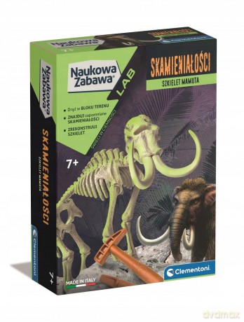 CLEMENTONI Naukowa zabawa. Skamieniałości. Mamut fluorescencyjny 50859