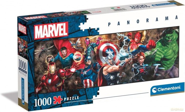 CLEMENTONI 1000 el. Panorama Marvel The Avengers 39839 [PUZZLE]