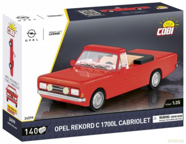 COBI 24599 Samochód Opel Rekord C 1700 L Cabriolet 140 klocków [KLOCKI]