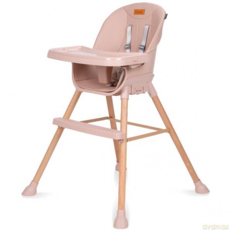 Krzesełko do karmienia EATAN WOOD pink kidwell