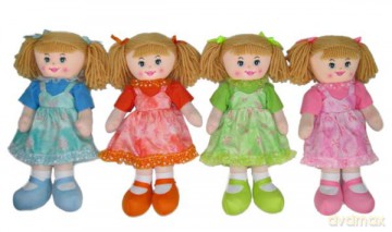 Lalka szmacianka 30cm z głosem 4 wzory 165503 mix