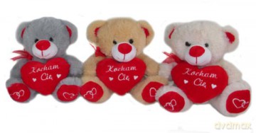 Maskotka Miś 17cm 3 kolory Kocham Cię 162021 mix