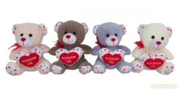 Maskotka Miś Kocham Cię 4 kolory 20cm 162014 mix
