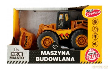 Maszyna budowlana. Spychacz z dźwiękiem. Mega Creative 520398