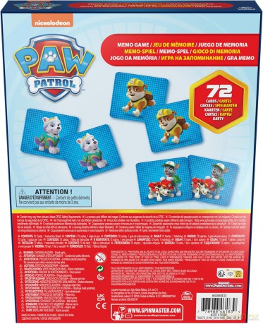 PAW PATROL Psi Patrol gra Memo 72 karty 6066834 [GRA]