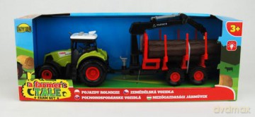 Traktor z przyczepą w pudełku (dźwięki) 030522