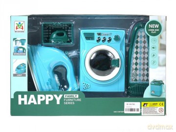 Zestaw AGD (pralka + żelazko) z akcesoriami Happy Family 581821