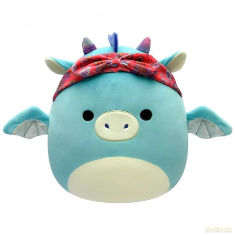 Squishmallows - 19 cm Plush P17 - Tatiana the Teal Dragon w Bandana