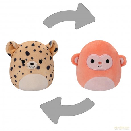 Squishmallows - Flip A Mallow 13 cm P17 - Lexie The Cheetah/Elton The Monkey