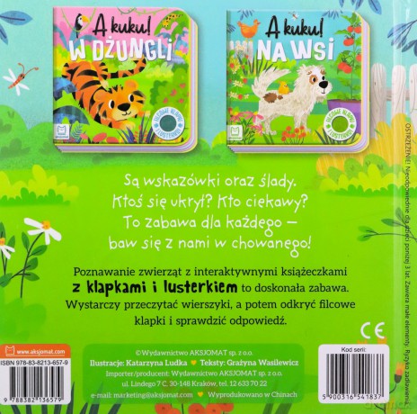 A kuku! Na wsi. Filcowe klapki i lusterko - Grażyna Wasilewicz [KSIĄŻKA]
