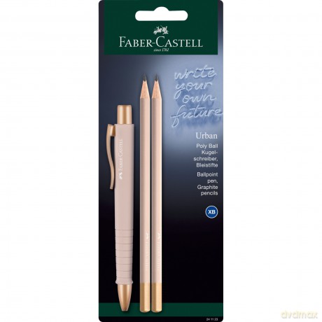 Długopis Poly Ball Urban Faber-Castell + 2 ołówki blister