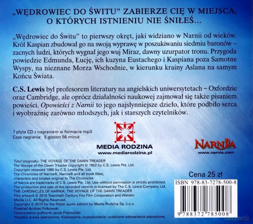 Podróż Wędrowca Do Świtu Opowieści Z Narni (TW) - C.S. Lewis (Audiobook) [CD]
