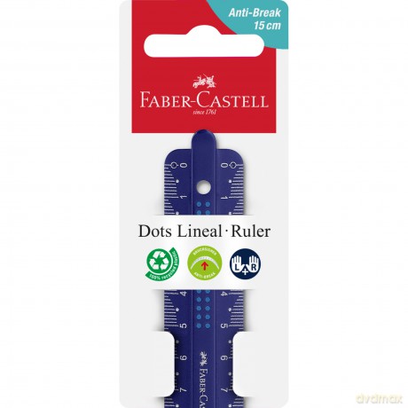 Linijka Dots Faber-Castell 15 cm 1szt.mix