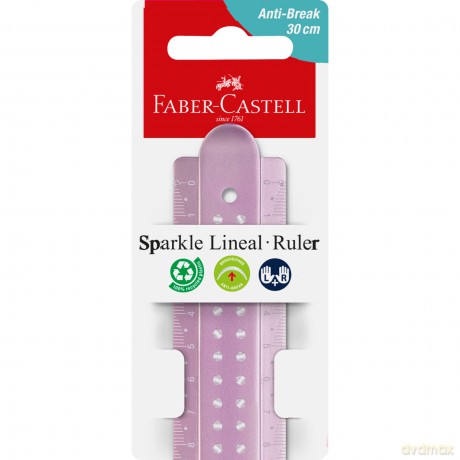 Linijka Sparkle Faber-Castell 30 cm 1szt.mix