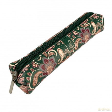Piórnik mini etui prostokąt paisley kwiaty green BB210055