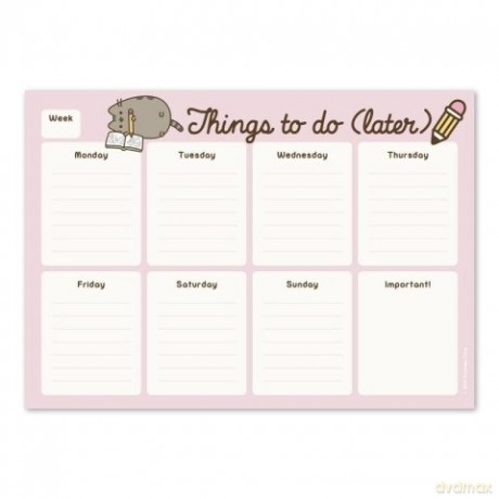 Planner A4 tygodniowy Pusheen Rose BPSA40001 [KALENDARZ]