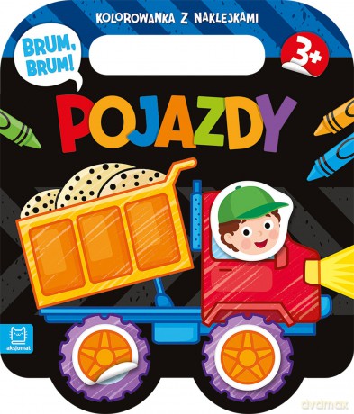 Pojazdy. Brum, brum! Kolorowanka z naklejkami - Agnieszka Bator [KSIĄŻKA]