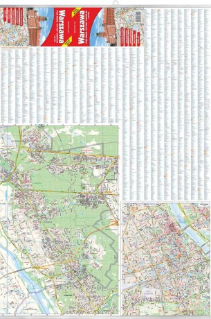 Warszawa. Mapa ścienna 1:28 000 [KSIĄŻKA]