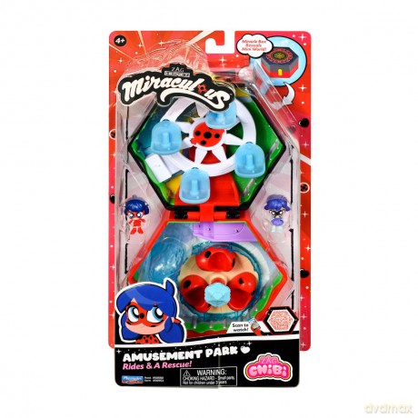 MIRACULOUS: BIEDRONKA I CZARNY KOT Chibi Park Rozrywkowy, figurka [FIGURKA]