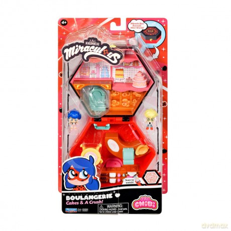 MIRACULOUS: BIEDRONKA I CZARNY KOT Chibi Piekarnia, figurka [FIGURKA]