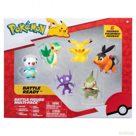 POKEMON 6 pak figurki bitewne Sableye, Axew, Snivy, Tepig, Oshawott, Pikachu, Seria 6, figurka [FIGURKA]