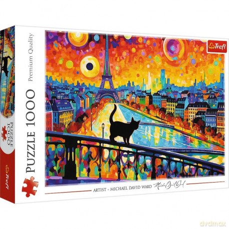 TREFL 1000 el. Koty w Paryżu [PUZZLE]