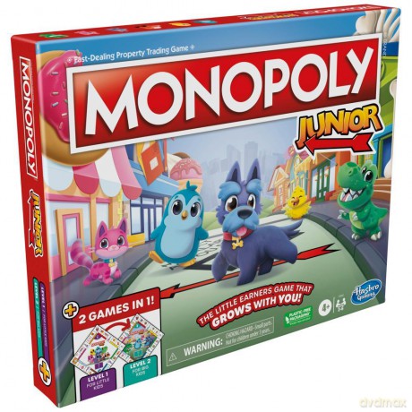 Hasbro Gaming - Monopoly Junior 2 games in 1 (F8562189) (DK/NO) [GRA PLANSZOWA]