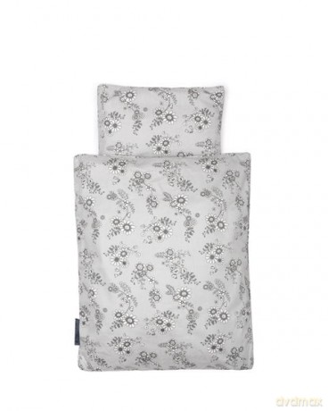 Smallstuff - Doll Bedding - Grey Flower garden