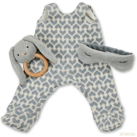Smallstuff - Doll Clothing Jumpsuit w. Sleeping Mask And Rattle