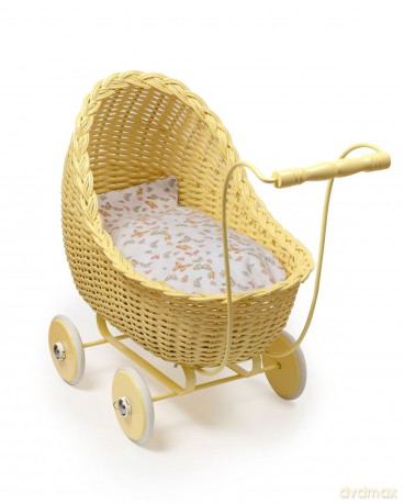 Smallstuff - Doll Stroller - Soft Yellow