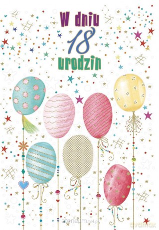 Kartka okolicznościowa Urodziny 18