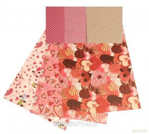 Karton obustronny 300g 24x34cm 3 ark MIX
