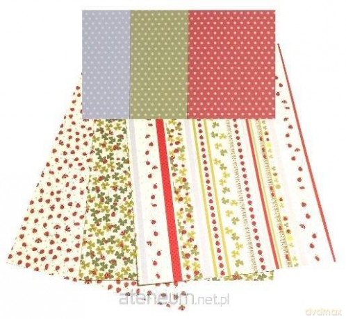 Karton obustronny 300g 24x34cm 3 ark MIX
