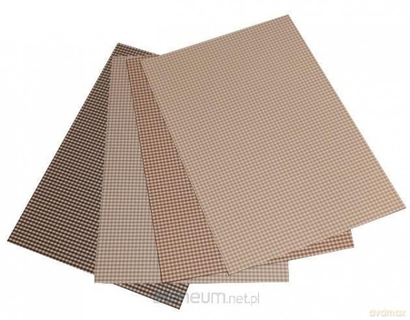 Karton obustronny kratka 300g 24x34cm 4 ark MIX