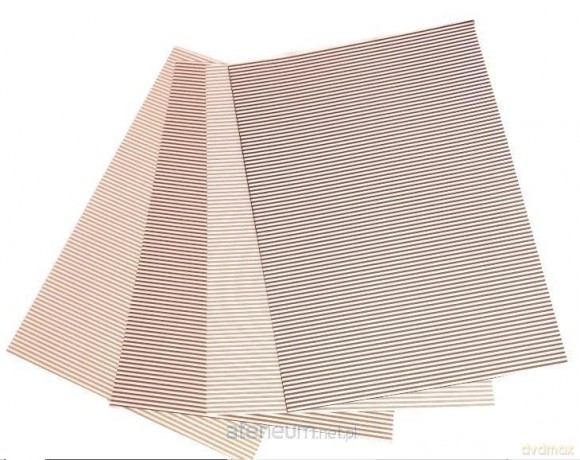 Karton obustronny paski 300g 24x34cm 4 ark MIX