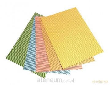 Karton obustronny paski 300g 24x34cm 5 ark MIX