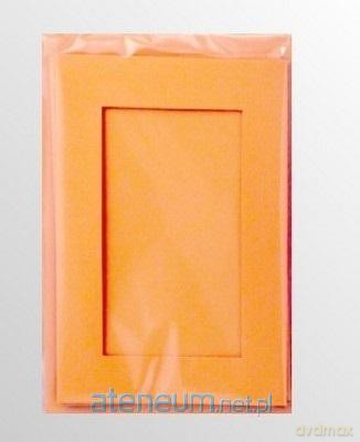Karty passepartout prostokąt pomarańcz 10,5x15cm