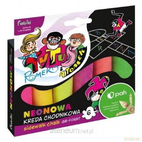Kreda chodnikowa neon Tytus 6 kolorów