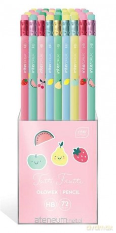 Ołówek z gumką Tutti Frutti (72szt)