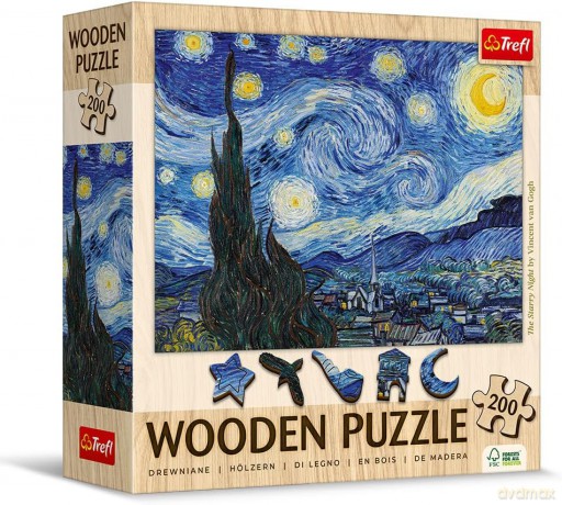 Puzzle drewniane 200 el. Gwiaździsta Noc [PUZZLE]